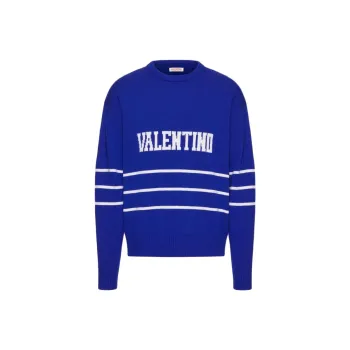 Valentino Cashmere Sweaters Men Blue