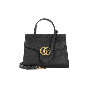 GUCCI Calfskin One Shoulder Handbag Women's Black