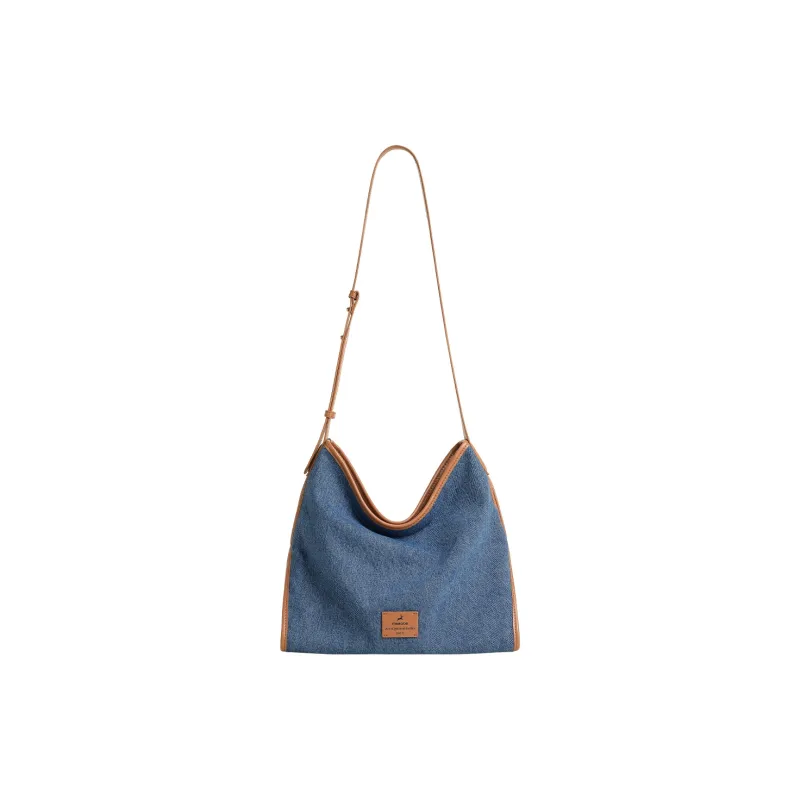 Miao Di Fabric Shoulder Bag, Crossbody Bag Regular Women's Denim Blue-4