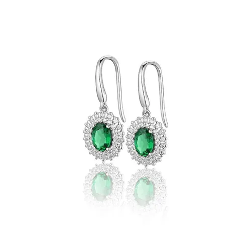 ATTAGEMS 925 Sterling Silver Artificial Gemstone Earrings Women's