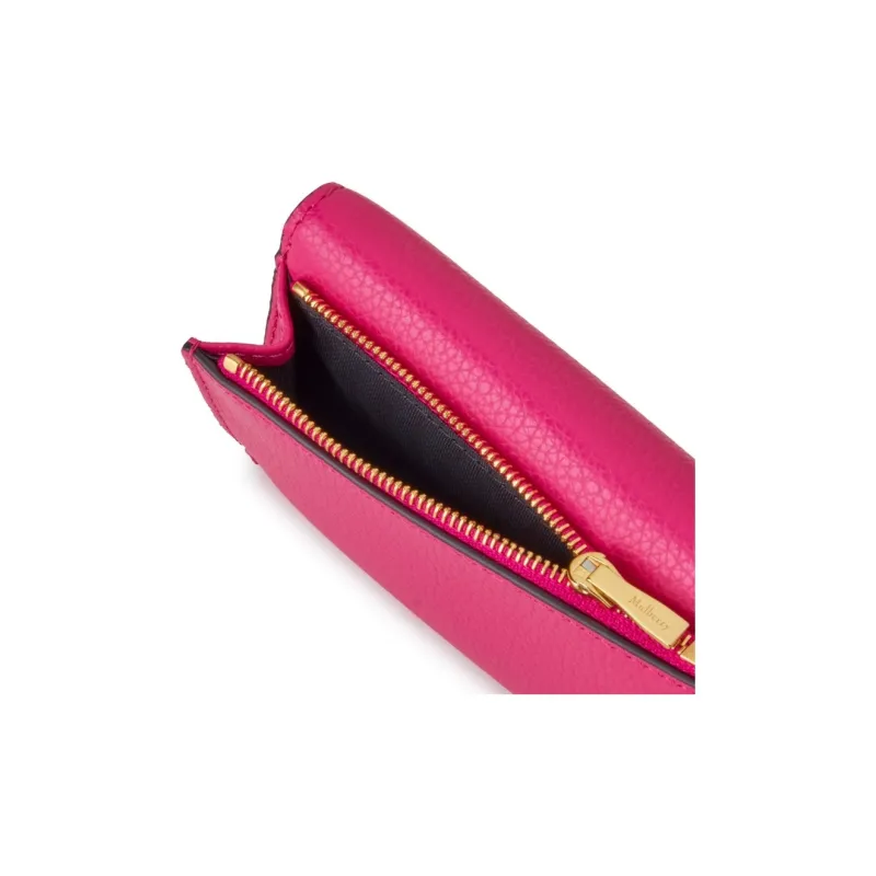 Mulberry Grained Cow Leather Wallet Small Size Women's Pink-2