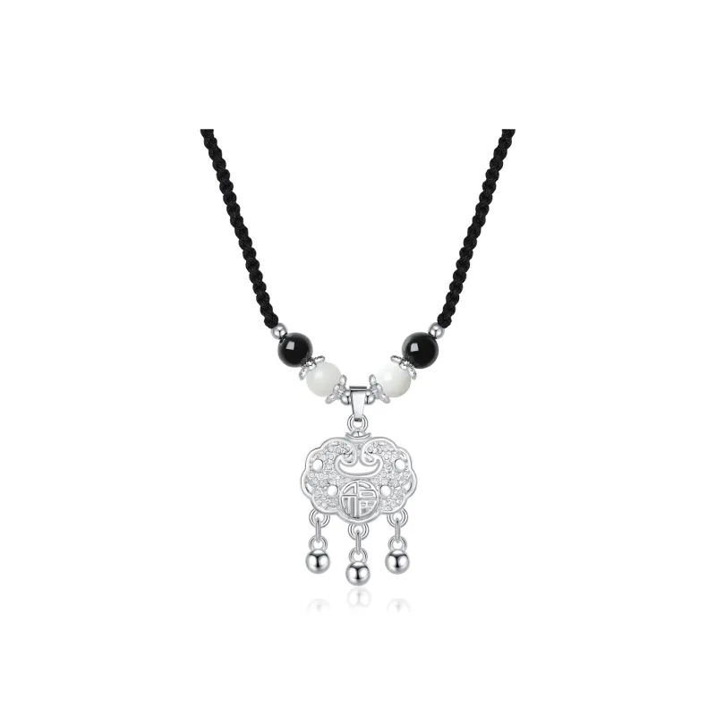 GUDS GAVE Glass Cat Eye Jade Necklaces Unisex-3