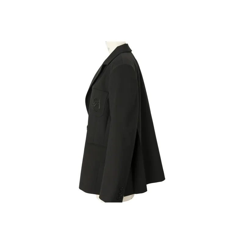 Sacai Logo appliqué Blazer-3