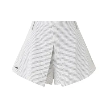 SOON FLOWER Casual Shorts Women's Black White Stripes