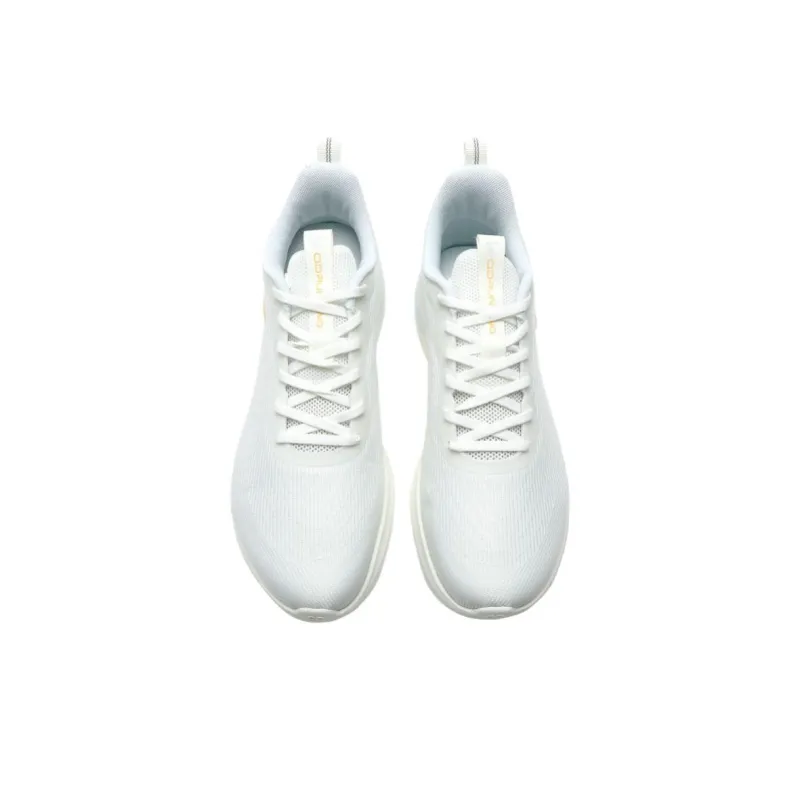 QIAODAN Anti Slip Wear Resistant Low Top Casual Running Shoes Men's White Blue-3