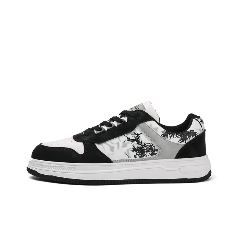 VAEL Ink Wash Landscape Coverage Slip Resistant Cushioning Abrasion Resistant Low Top Skateboard Shoes Men's-0