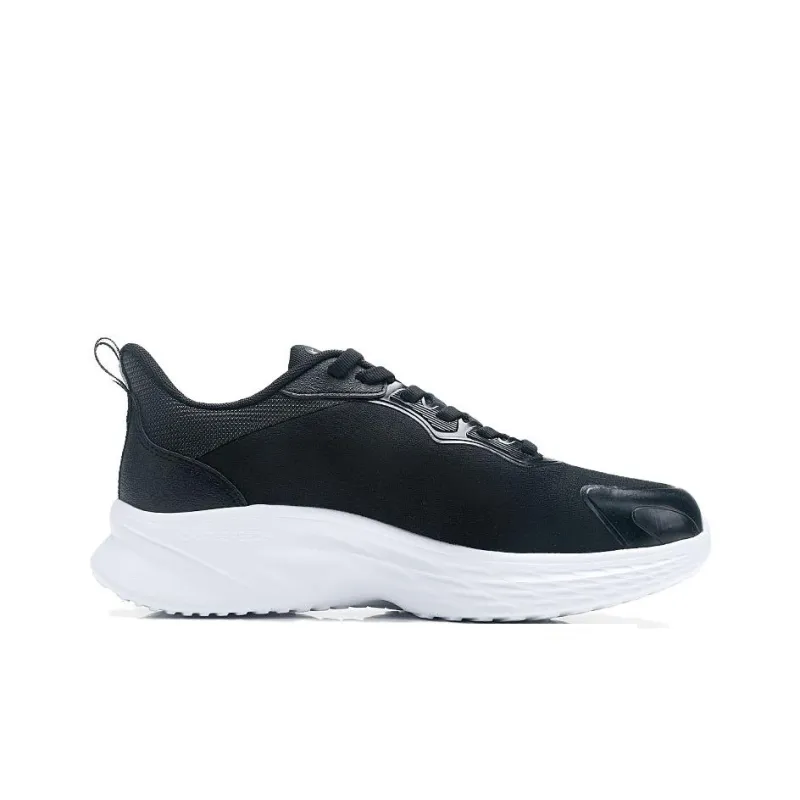 QIAODAN Slip Resistant, Abrasion Resistant, Breathable Low Top Casual Running Shoes Men's Black Jordan White-1