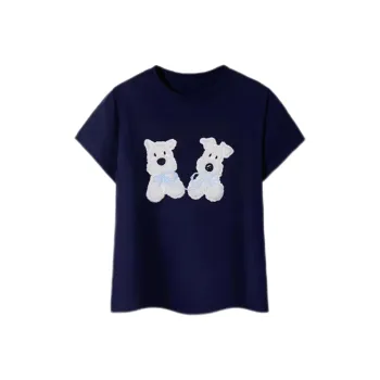 ABBY GODDESS T Shirts Women's Navy Blue