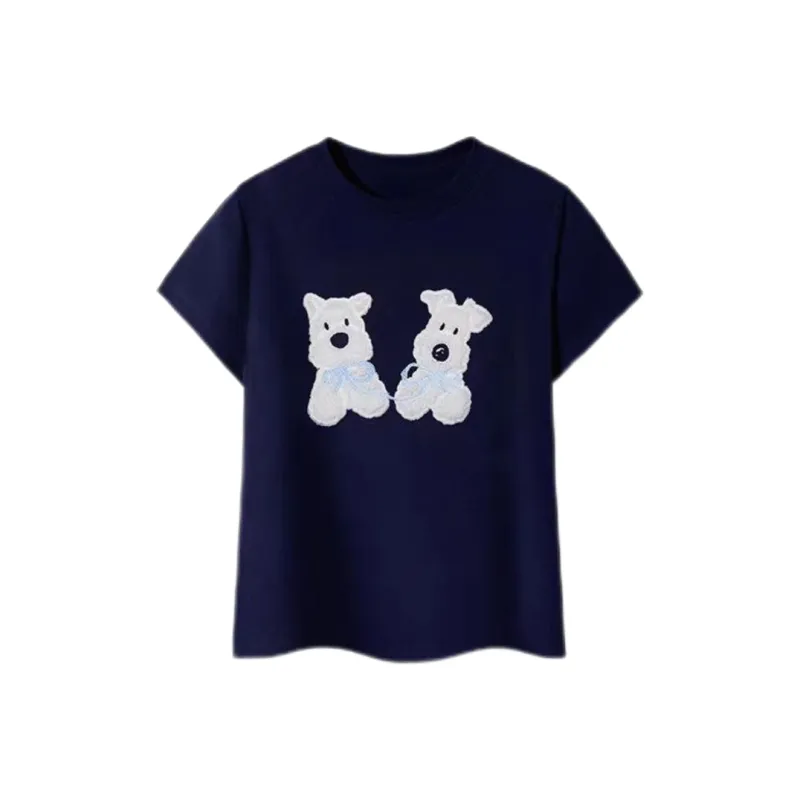 ABBY GODDESS T Shirts Women's Navy Blue-0