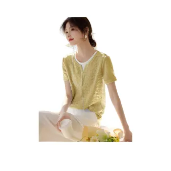 XWI T Shirts Women's Yellow Cream