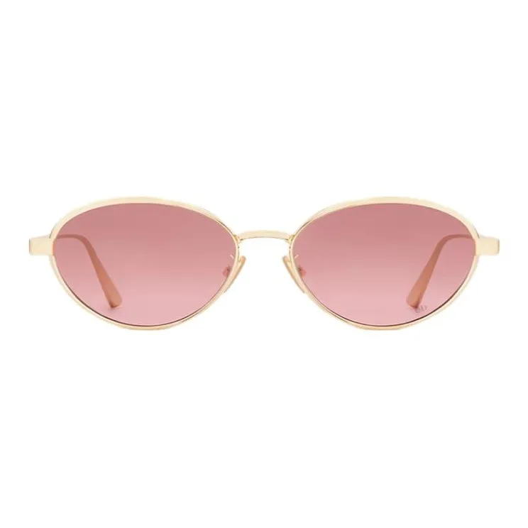 DIOR Metal Oval Sunglasses Unisex Pink-1