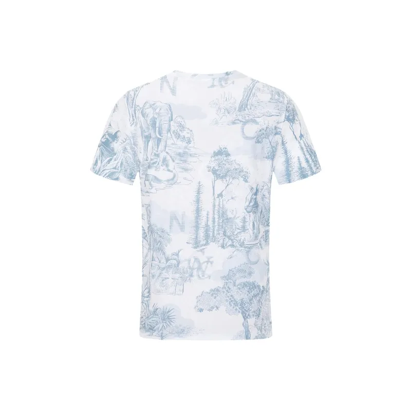 C'N'C New Order & Classics Series T Shirts Men Blue Pattern-1