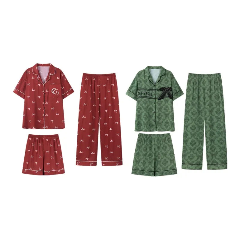 Cotton Gene Pajama Set Women's Combo Set-37