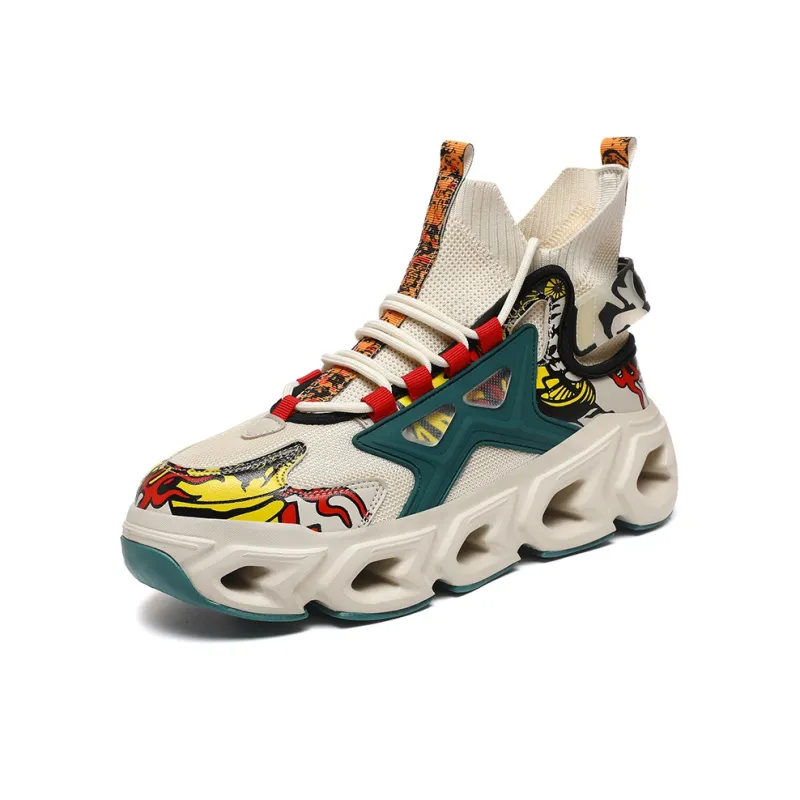COPICVEN Shock Absorbers With Slip Resistant Features Mid Top Casual Shoes Men's-1