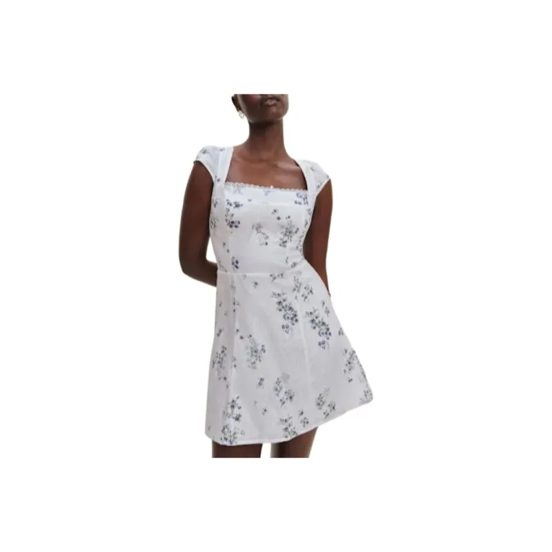 REFORMATION Loula Linen Dress Short Sleeved Dress Women's-0