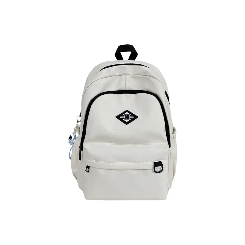 WICKBUEN Nylon Backpack Unisex Gray/Black/Red/White-0