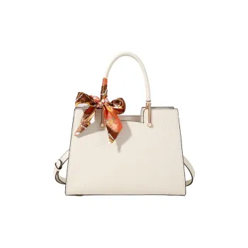 PAYOT Microfiber Synthetic Leather Handbag Regular Women's White