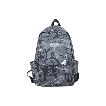 AIBAG Nylon Backpack Unisex White/Orange/Yellow/Green