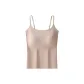 [Camisole Style]Khaki[Fixed Cups+Seamless Wide Strap]