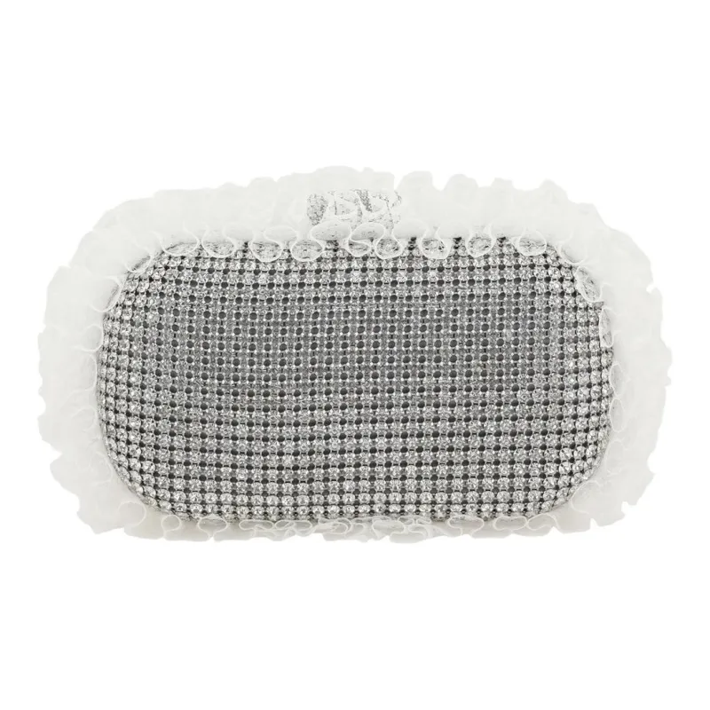 Self portrait Crystal Lace detail Clutch Bag-0
