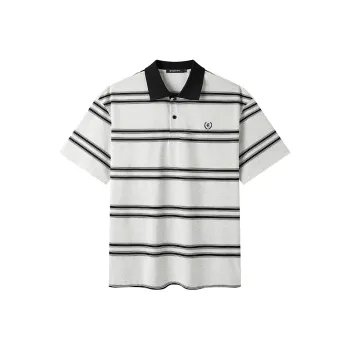Gxg Jeans Polo Shirts Men Gray Base With Black Stripes