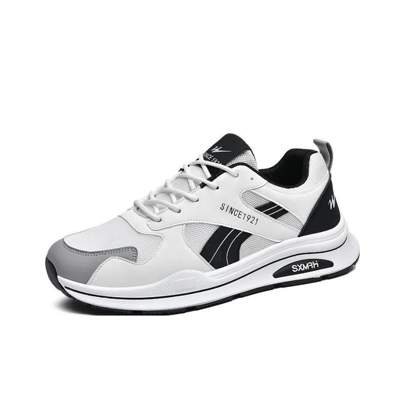 Binary Height Increasing, Lightweight, Breathable, Slip Resistant Low Top Casual Shoes Men's White-1