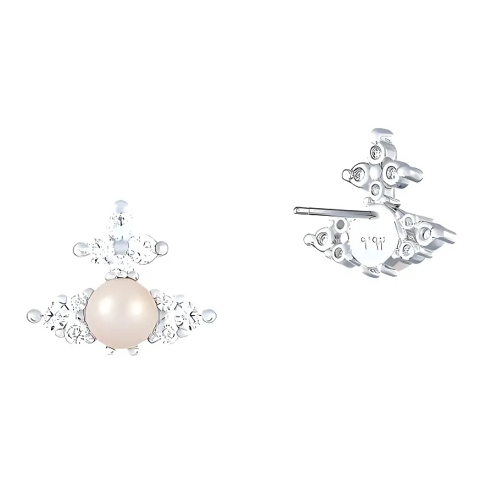 Vivienne Westwood Brass Earrings Women's Silver-1