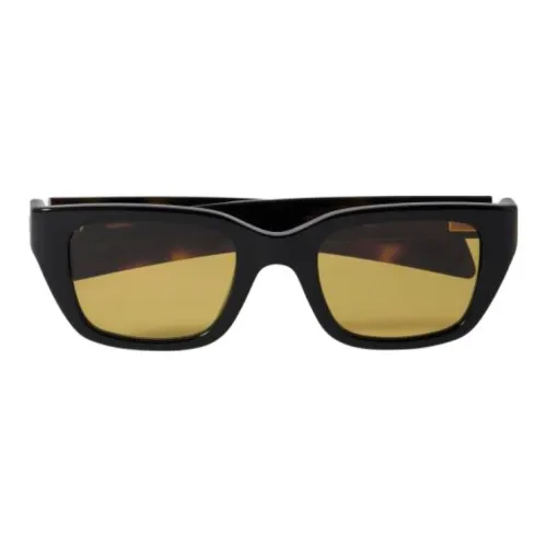 Bottega Veneta Acetate Plastic Rectangular Sunglasses Women's Black