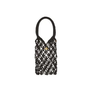 Vivienne Westwood Cotton Fabric Tote Bag, Shopping Bag, Handbag Large Size Unisex Black
