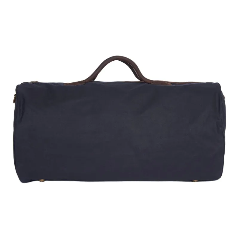 BARBOUR Wax Cotton Travel Bag Men's Marine Blue-1