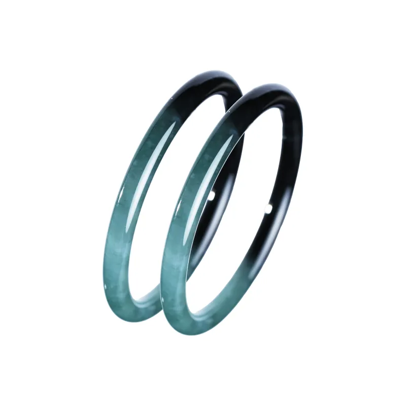 Clear Snow Ice Glutinous Jadeite Bangles Unisex-4