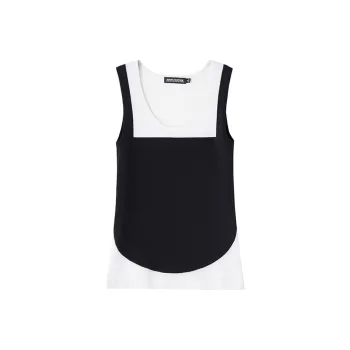 SOON FLOWER Tank Top Women's Black White