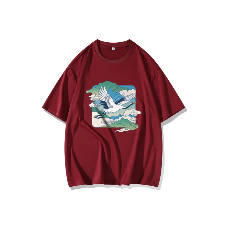 FAIRWHALE Drop Shoulder Sleeve T Shirt Women's-4