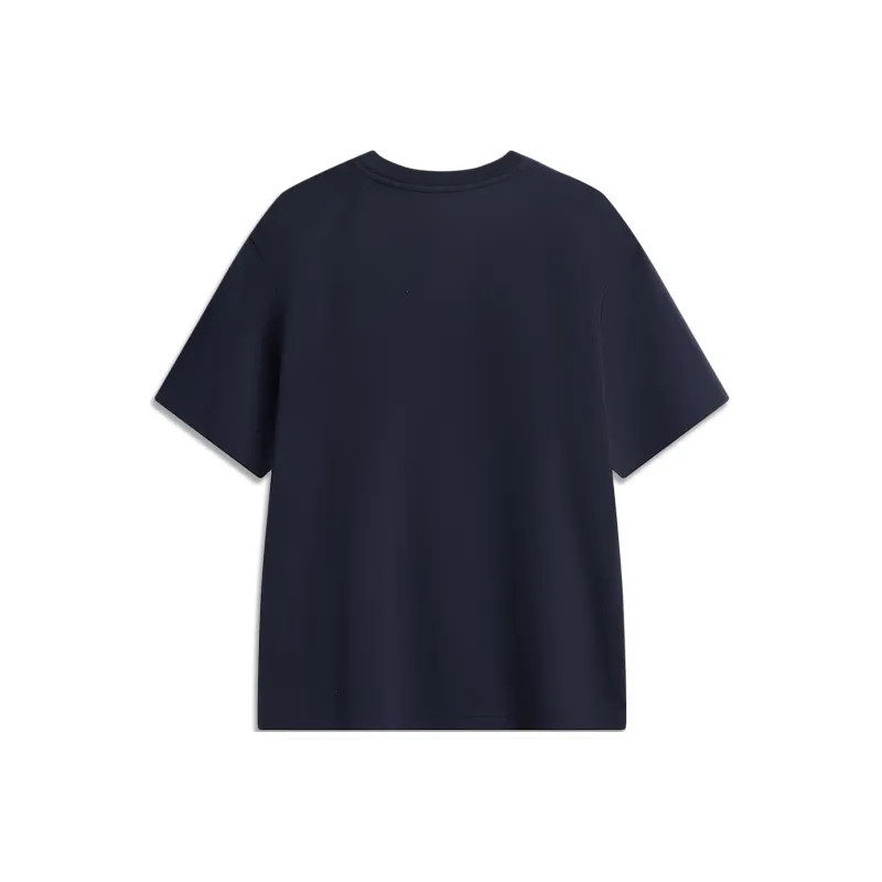 LiNing Sports Life Collection T Shirt Men's Deep Mysterious Blue-1