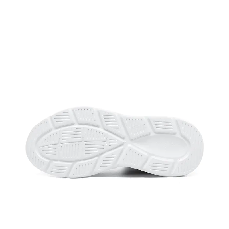Kuding Casual Shoes Men High Top All Black White-6