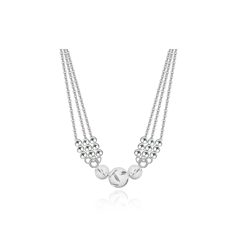 KLFOOK Sterling Silver 990 Necklaces Women's-0