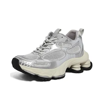 APRHE Slip Resistant, Abrasion Resistant, Breathable, Height Increasing Low Top Chunky Sneakers Women's