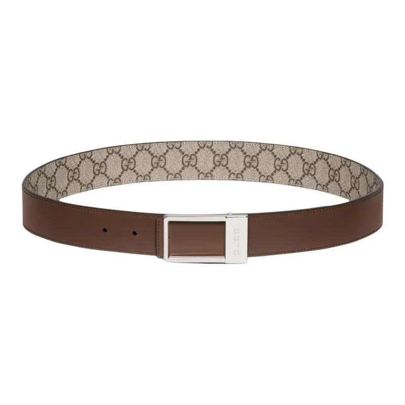 GUCCI Metal, Leather Belts Men's Beige 3.5CM-1