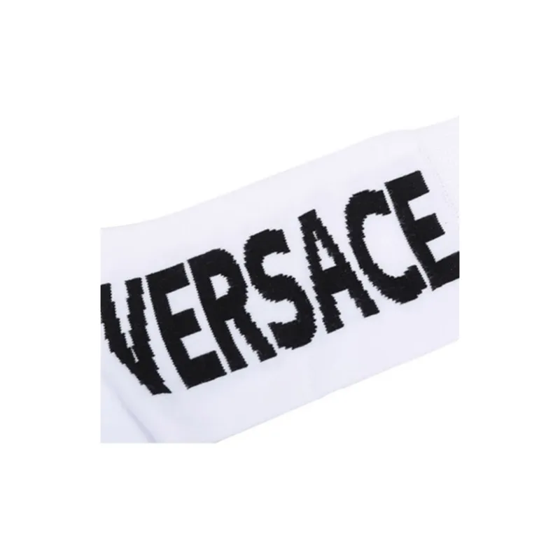 VERSACE Logo Socks 'White'-4