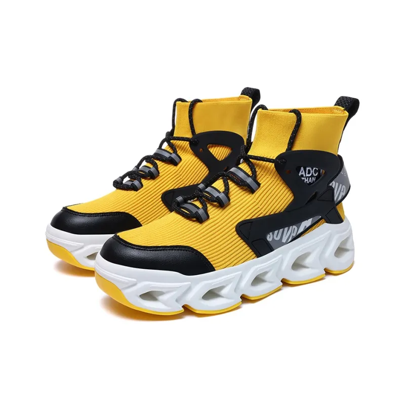 Kuding Shock Absorbing, Non Slip, Wear Resistant, Breathable And Lightweight High Top Casual Shoes Men's-2