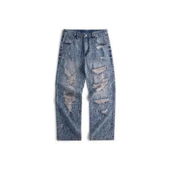 YINLEI Jeans Men Ripped Light Blue