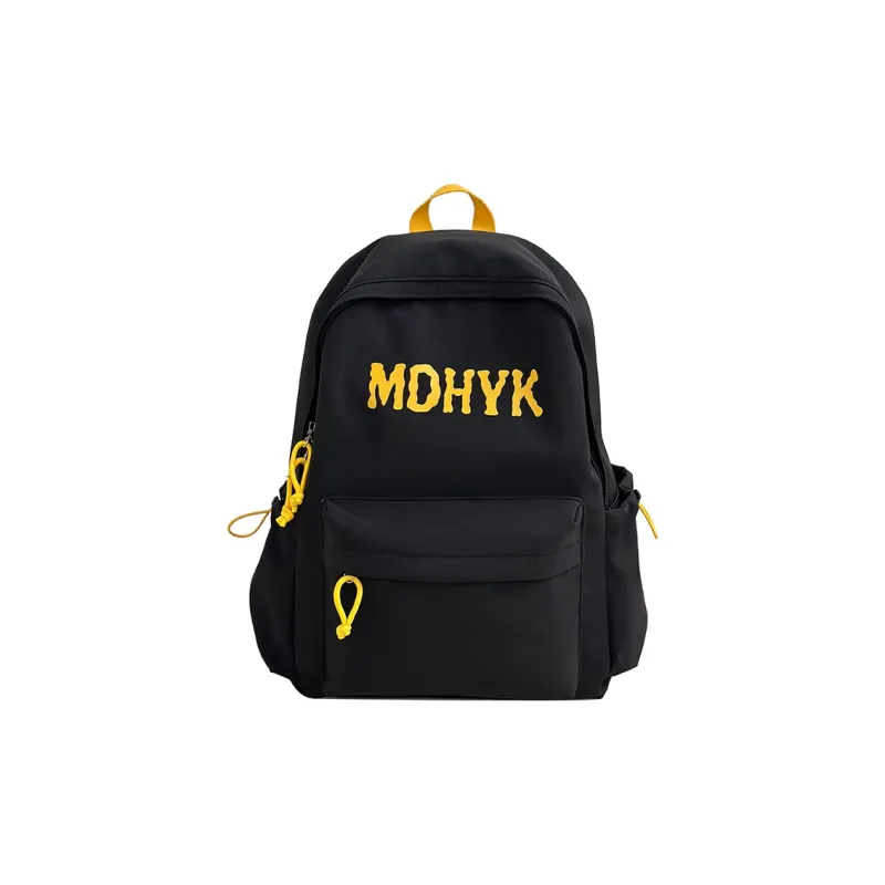 WICKBUEN Nylon Backpack Unisex White/Black/Purple/Yellow-6