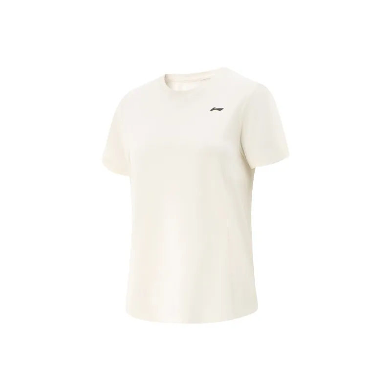 LiNing Fitness Series T Shirt Women's Pearl Mother White-0