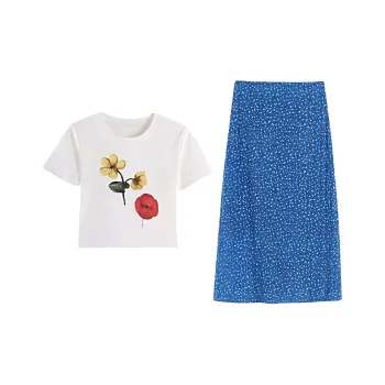 DOSOHEB Two Piece Skirt Sets Women's