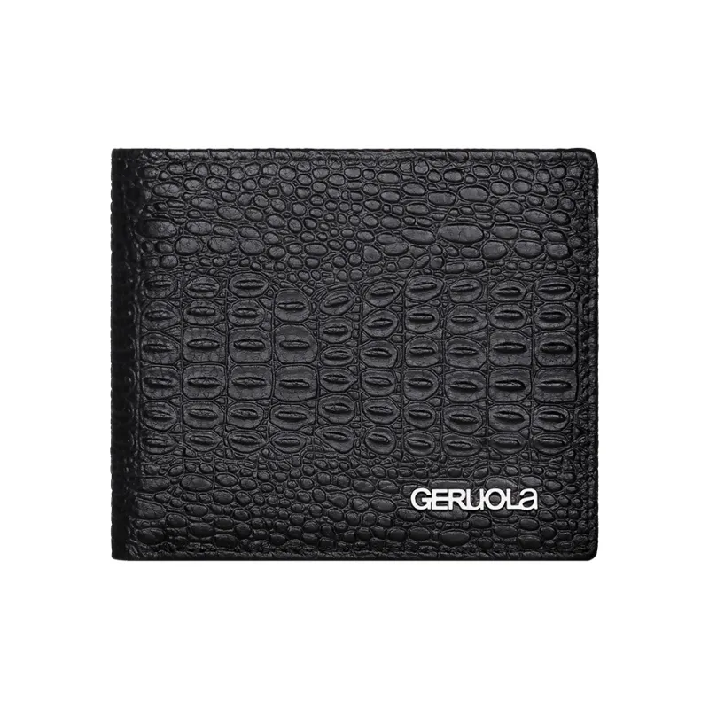 Gorora Top Grain Cow Leather Wallet Regular Men's Black-0