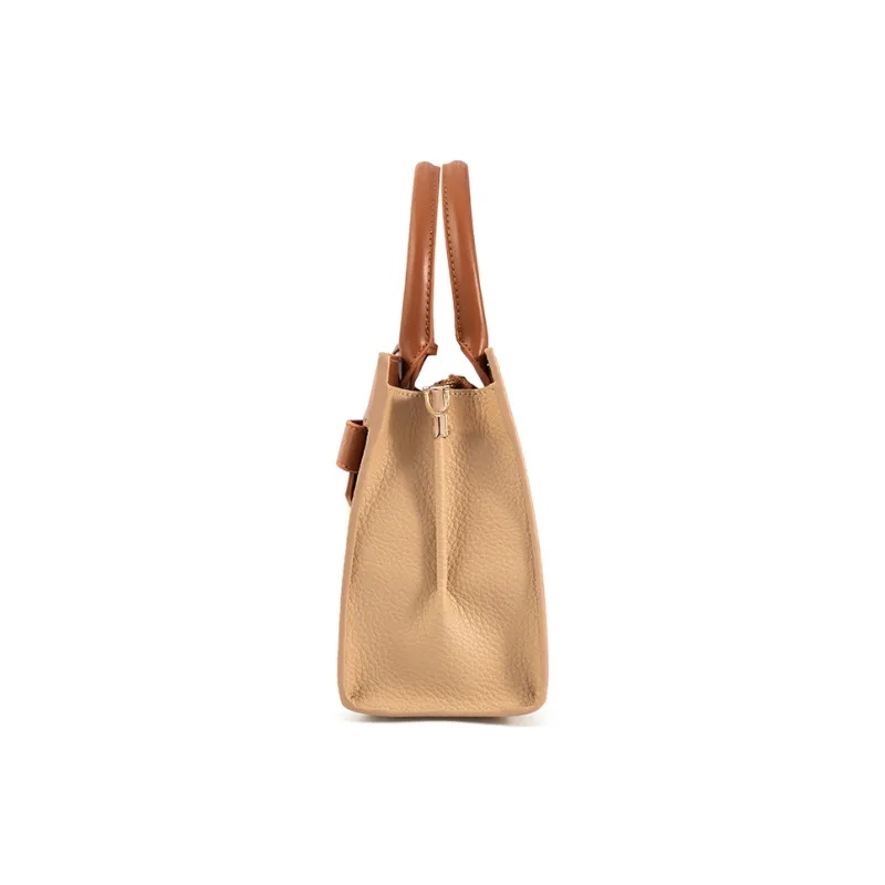 Vigno Synthetic Leather Shoulder Bag, Crossbody Bag, Handbag Regular Women's Brown & Apricot-3