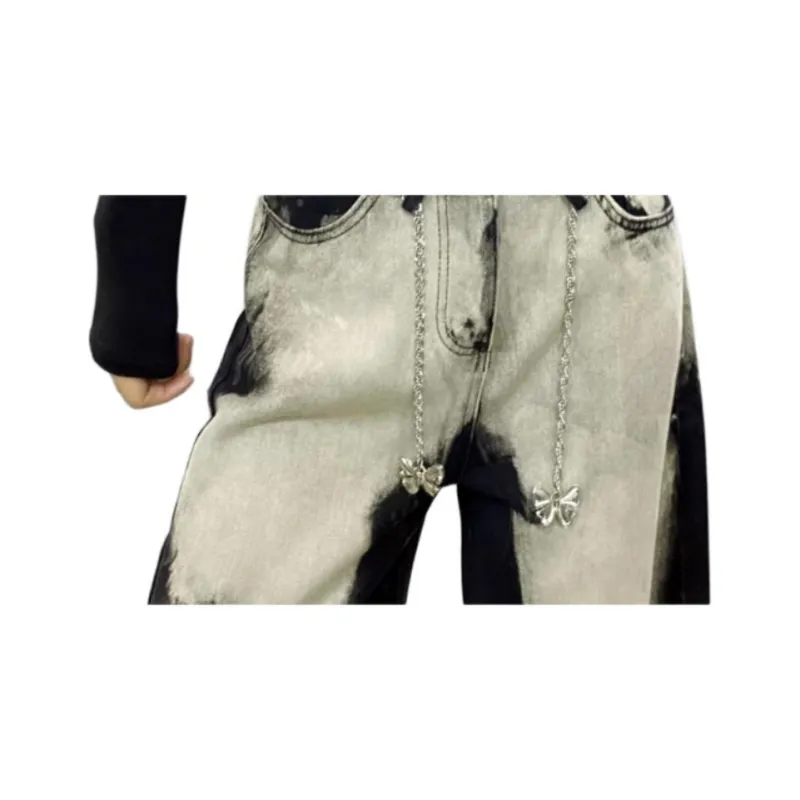 KUNZHUDAXIANG Jeans Unisex Smudge Black-3