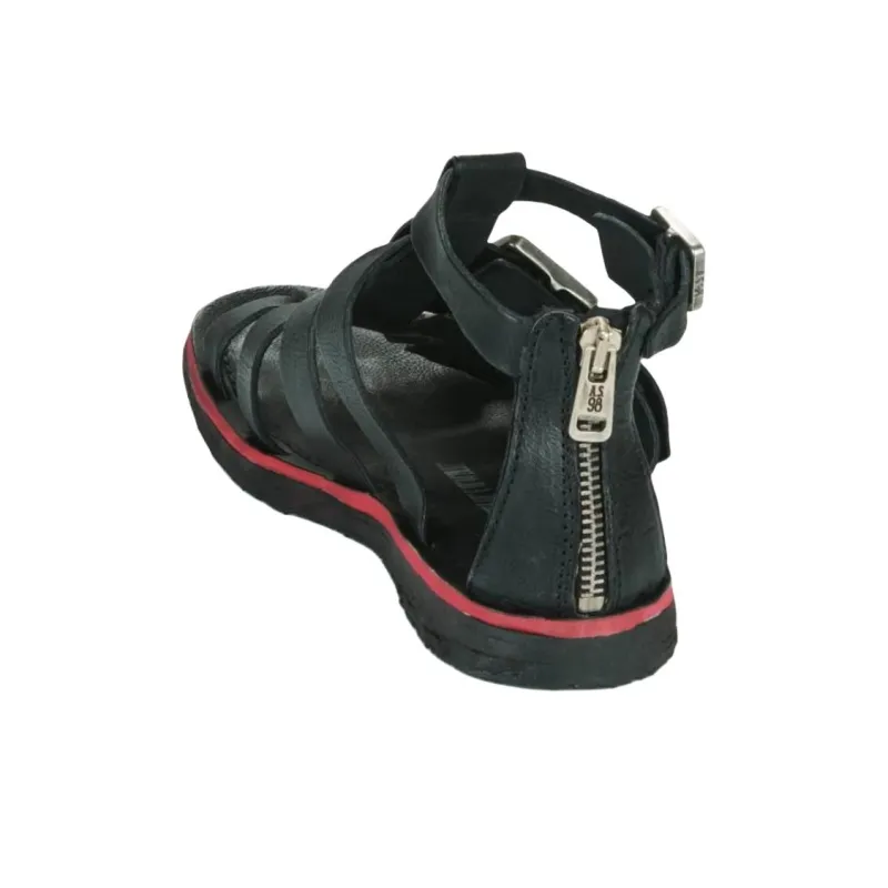 AirStep BUSA BUCKLE Roman Sandals Women's Black-4