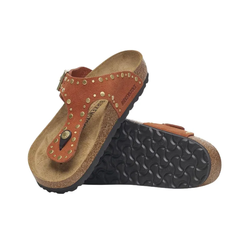 Birkenstock Gizeh EVA Abrasion Resistant Flip Flops Women's Dark Brown Narrow-4