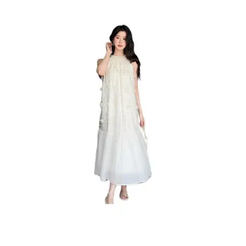 SNZX Slip Dresses Women's Apricot